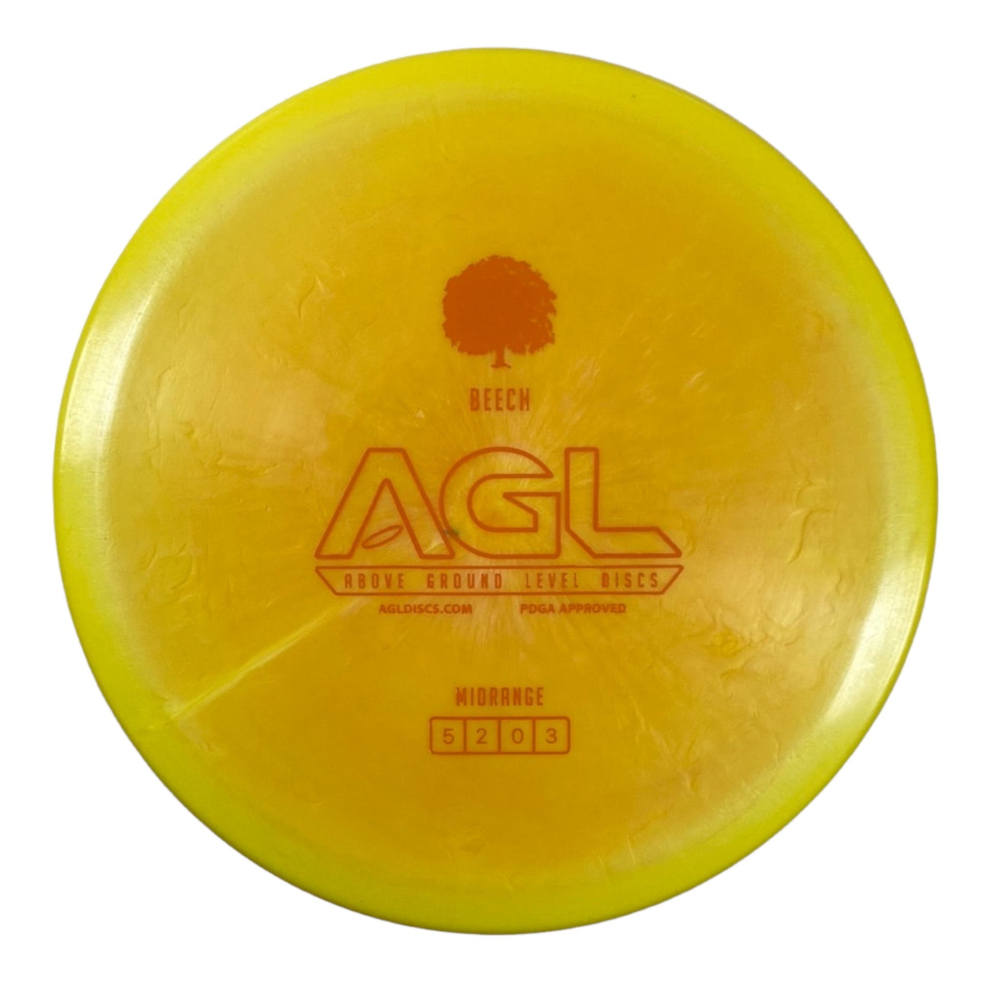 Above Ground Level Beech | Alpine | Yellow/Orange 176g Disc Golf