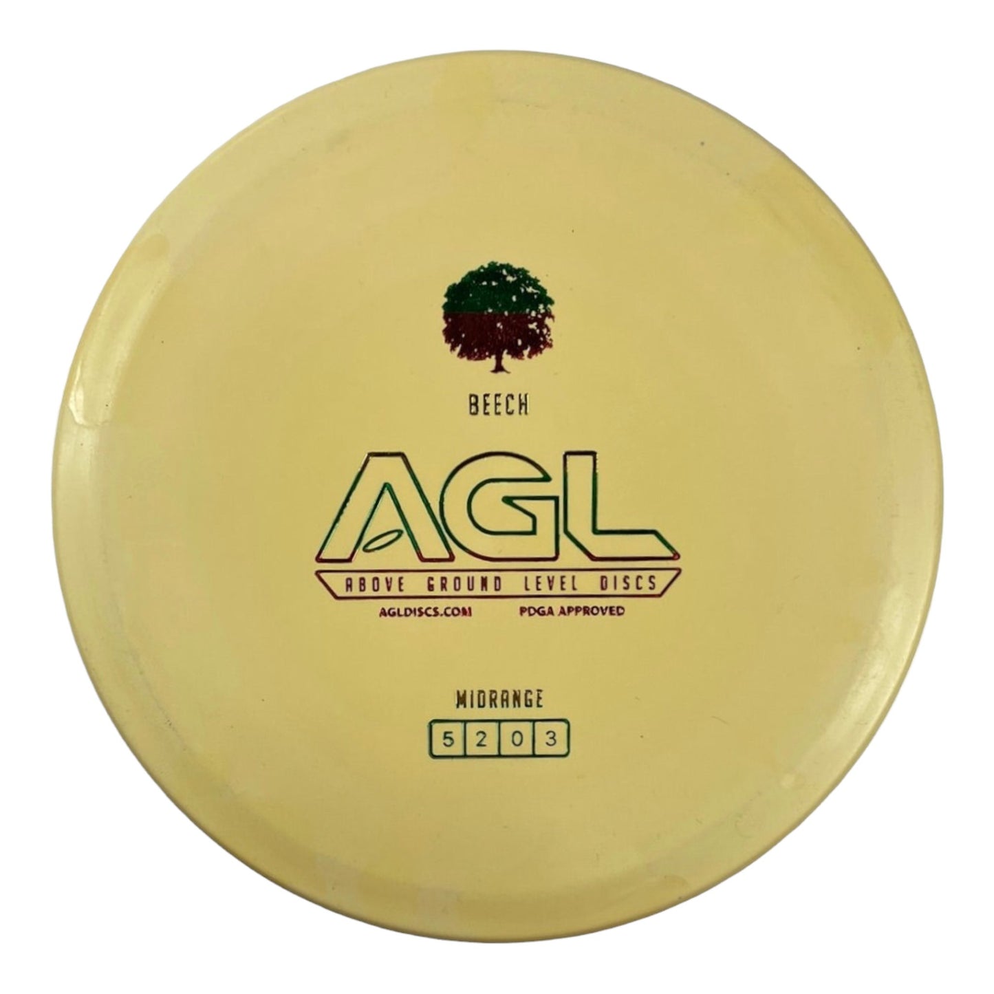 Above Ground Level Beech | Woodland | Tan/Rasta 172g Disc Golf