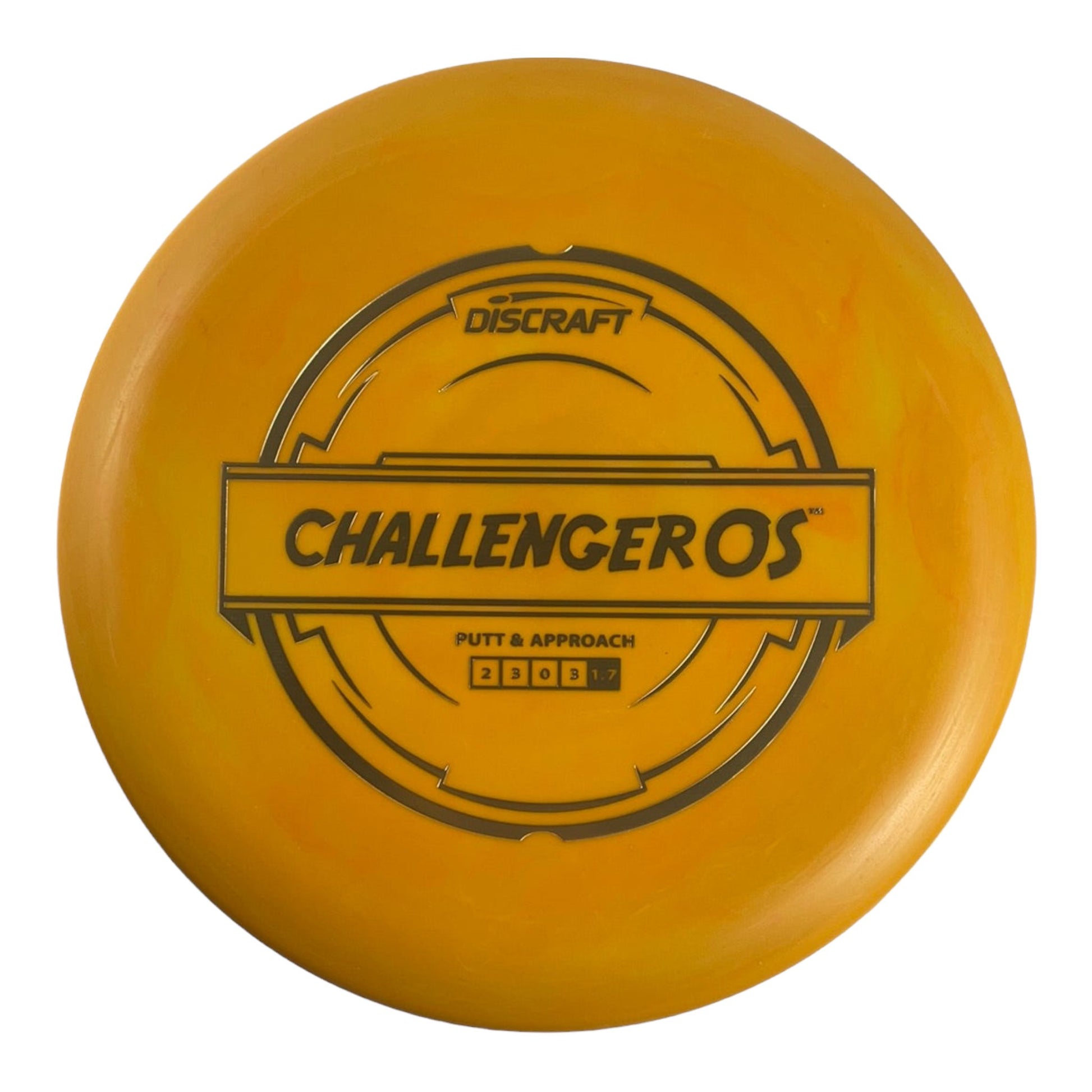 Discraft Challenger OS | Putter Line | Orange/Gold 172g Disc Golf
