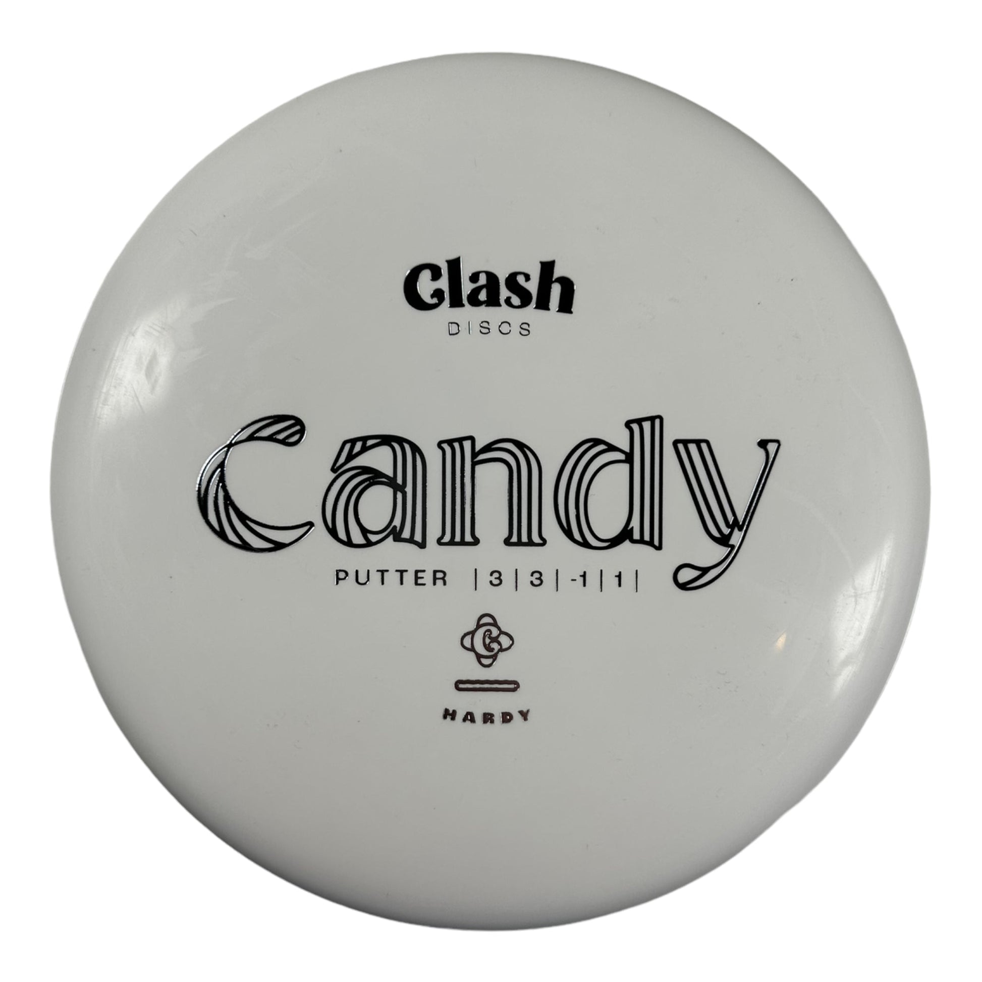 Clash Discs Candy | Hardy | White/Silver 169g Disc Golf