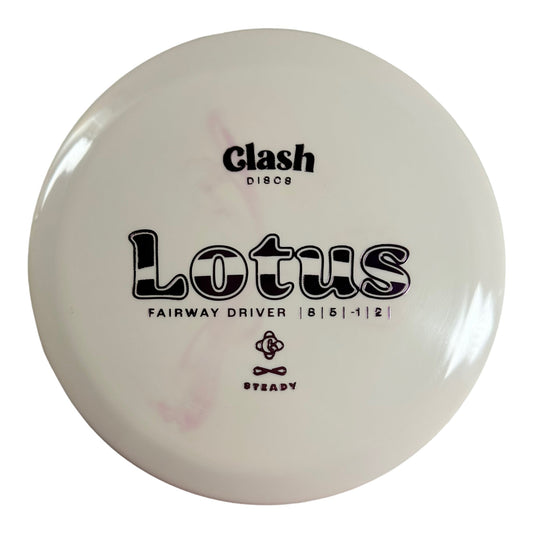 Clash Discs Lotus | Steady | White/Pink 174-175g Disc Golf