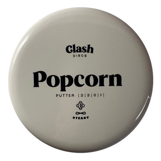 Clash Discs Popcorn | Steady | White/Black 169-176g Disc Golf