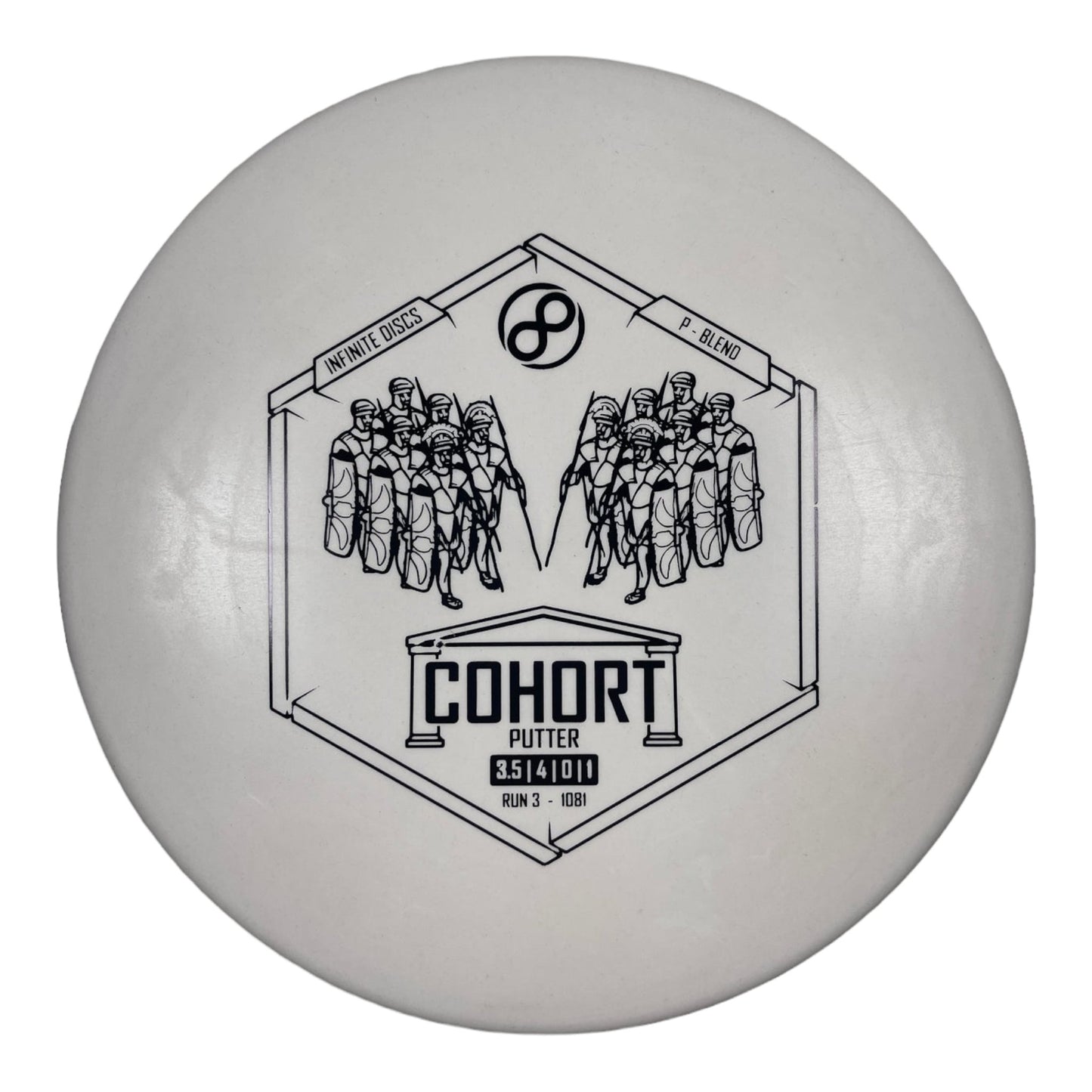Infinite Discs Cohort | P-Blend | White/Black 171-175g Disc Golf