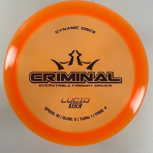 Dynamic Discs Criminal | Lucid-Ice | Orange/Blue 173g Disc Golf