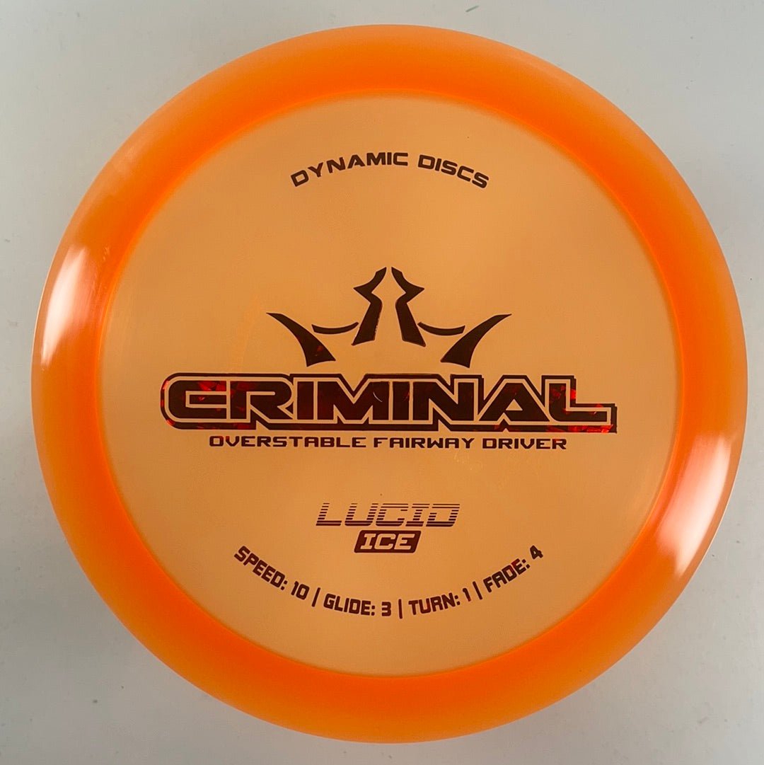 Dynamic Discs Criminal | Lucid-Ice | Orange/Red 173g Disc Golf