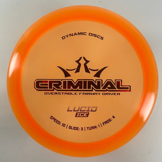 Dynamic Discs Criminal | Lucid-Ice | Orange/Red 173g Disc Golf