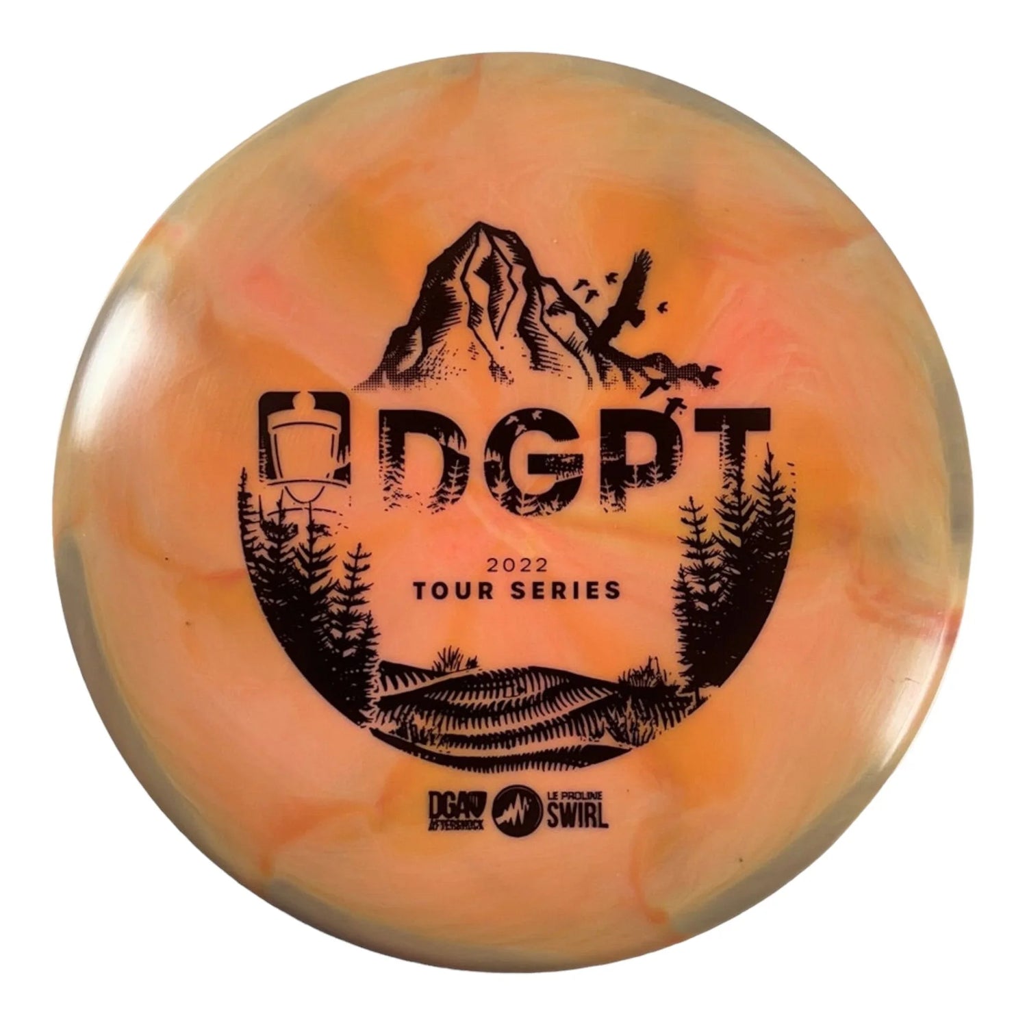 Disc Golf Association Aftershock | Swirl | Tan/Black 170g (DGPT) Disc Golf