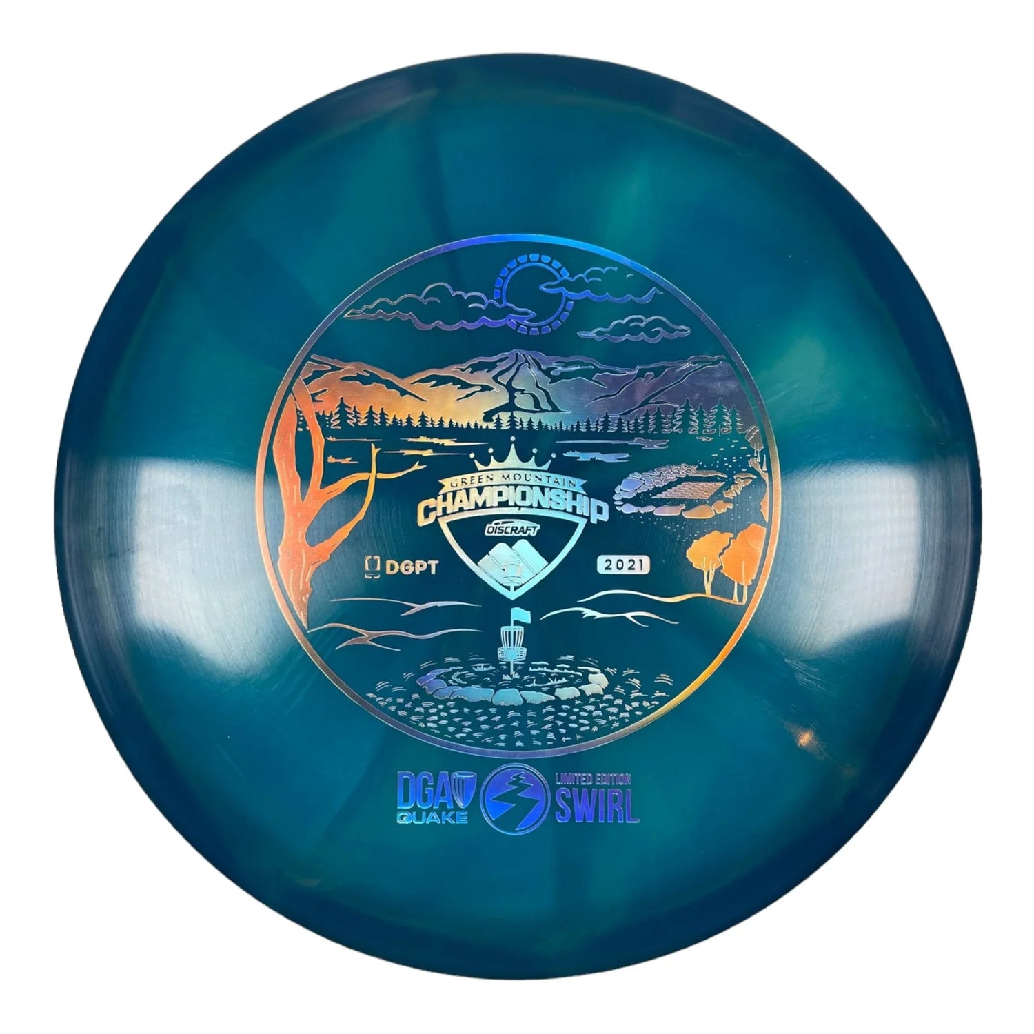 Disc Golf Association Quake | Swirl | Blue/Holo 173g Disc Golf