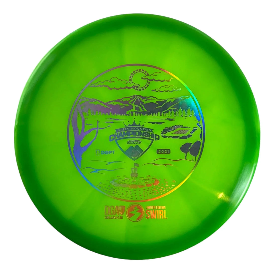Disc Golf Association Quake | Swirl | Green/Holo 173g Disc Golf