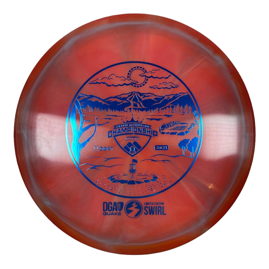 Disc Golf Association Quake | Swirl | Red/Blue 177g Disc Golf
