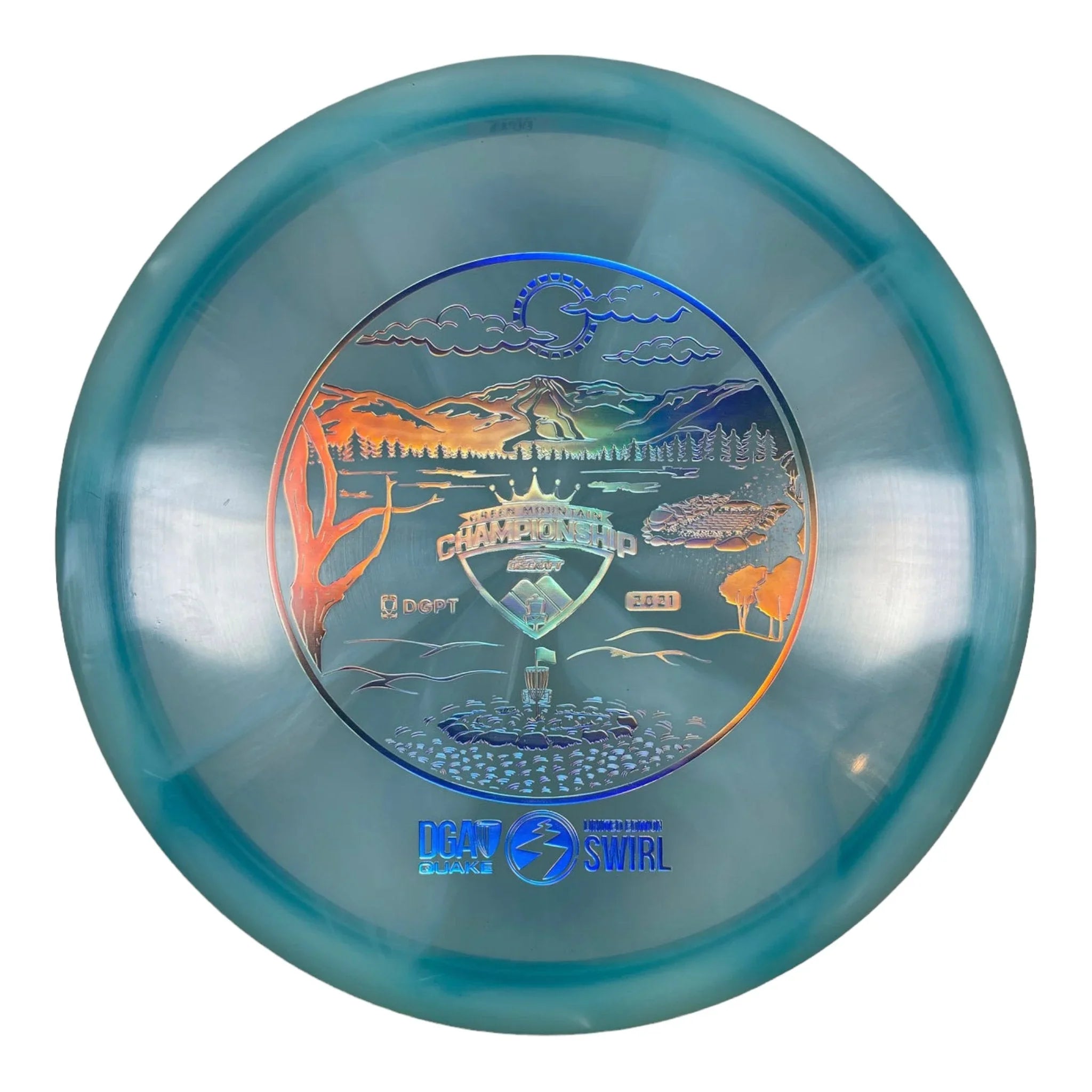 Disc Golf Association Quake | Swirl | Sky/Holo 175g Disc Golf