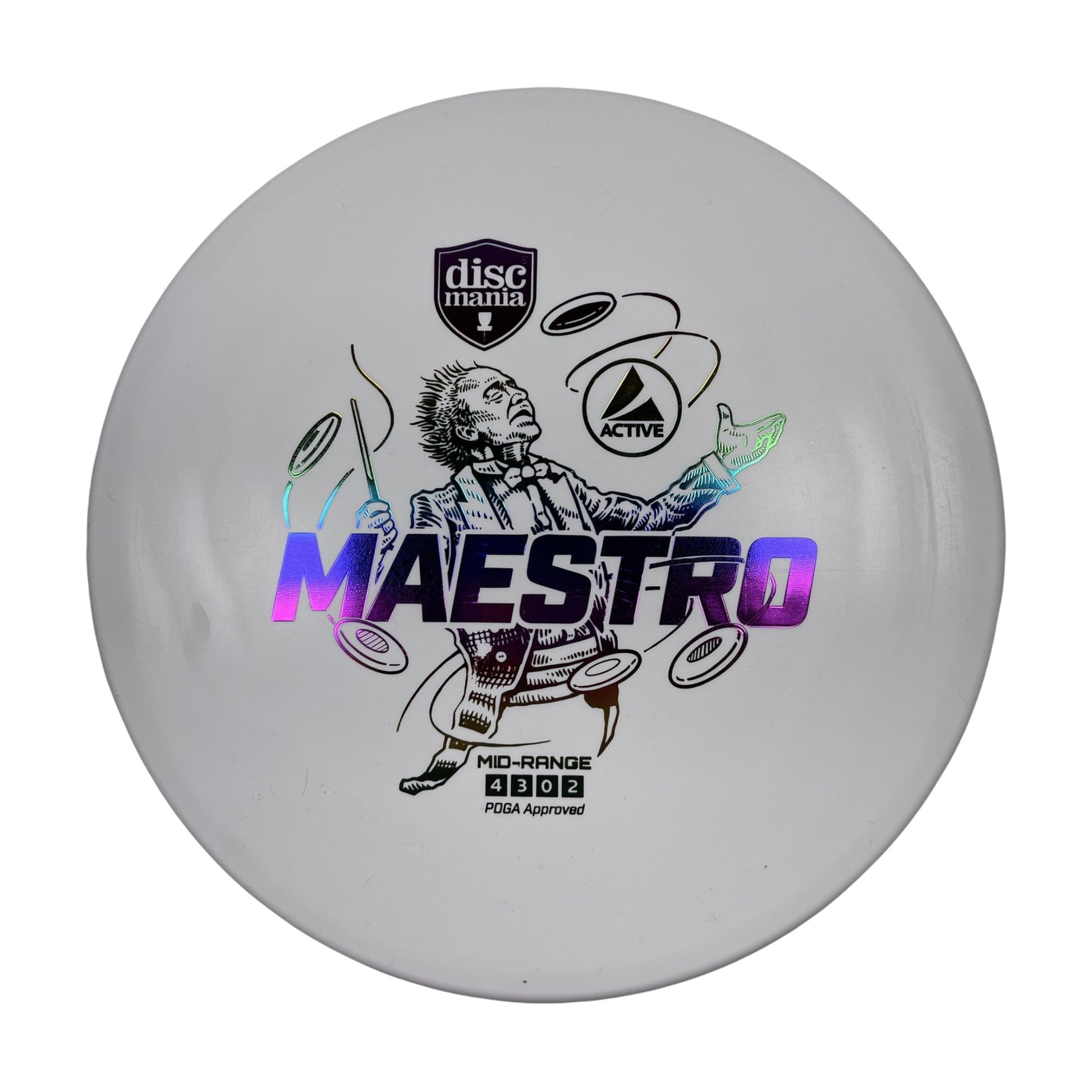 Discmania Maestro | Active | White/Rainbow 167-169g Disc Golf