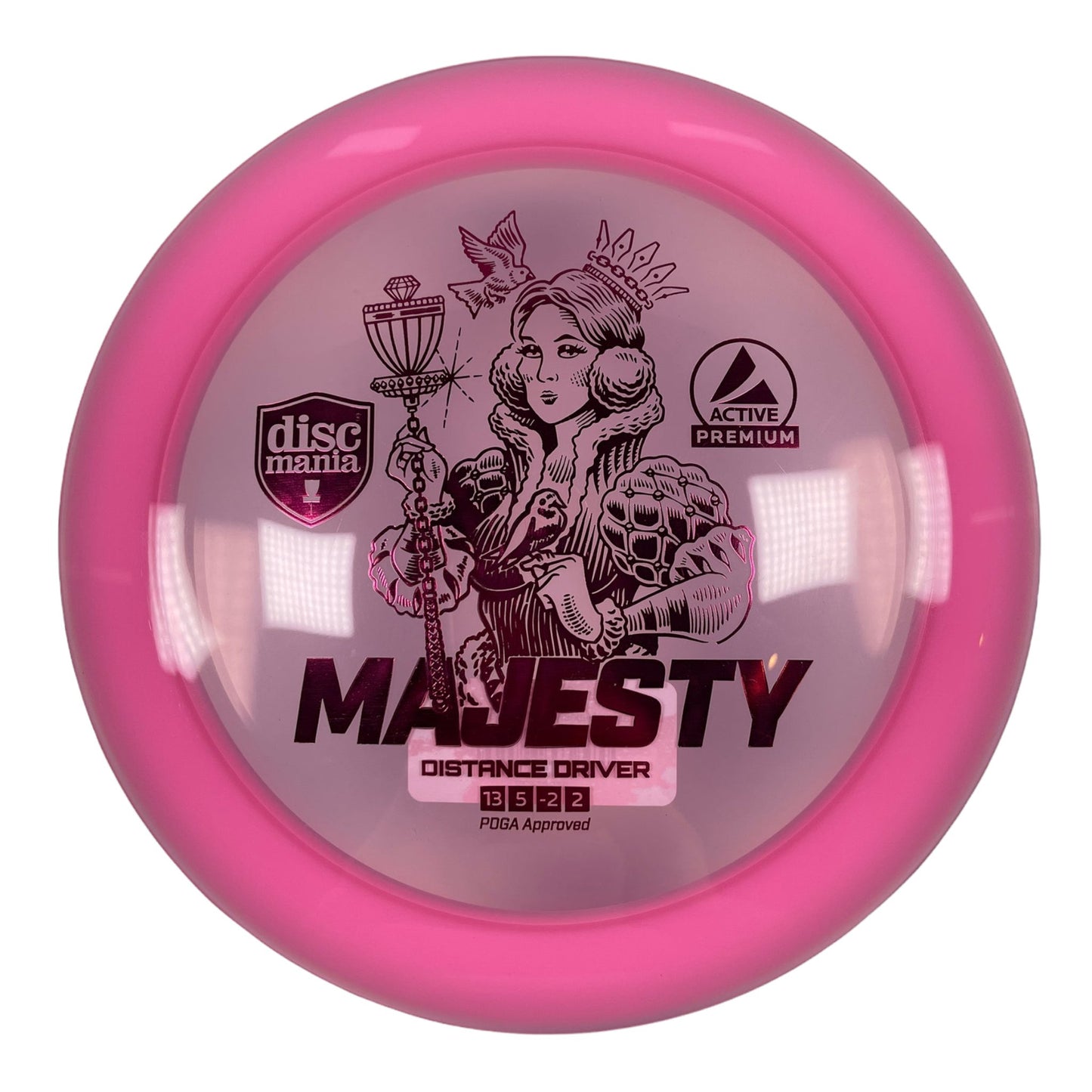 Discmania Majesty | Active Premium | Pink/Pink 171-172g Disc Golf