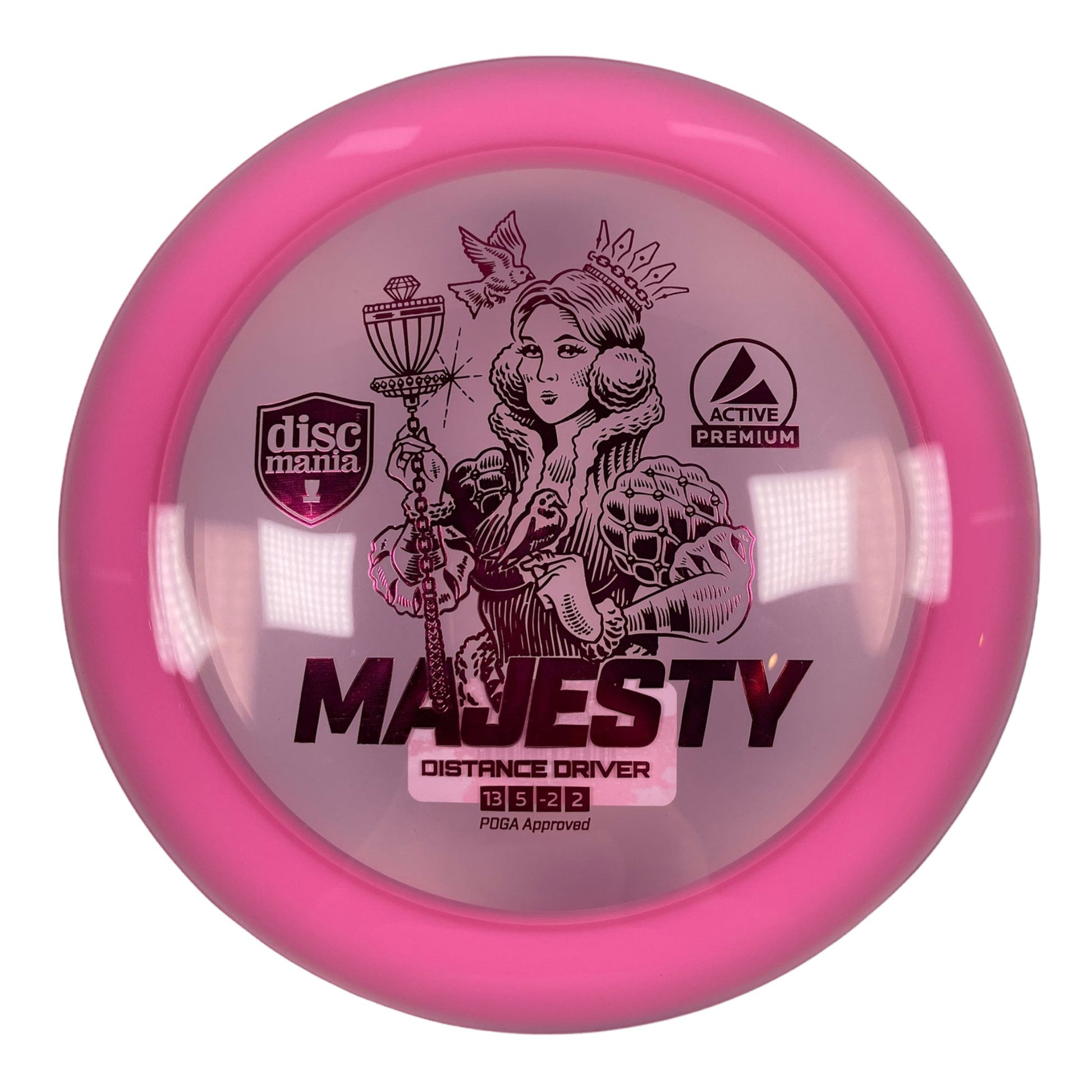 Discmania Majesty | Active Premium | Pink/Pink 171-172g Disc Golf