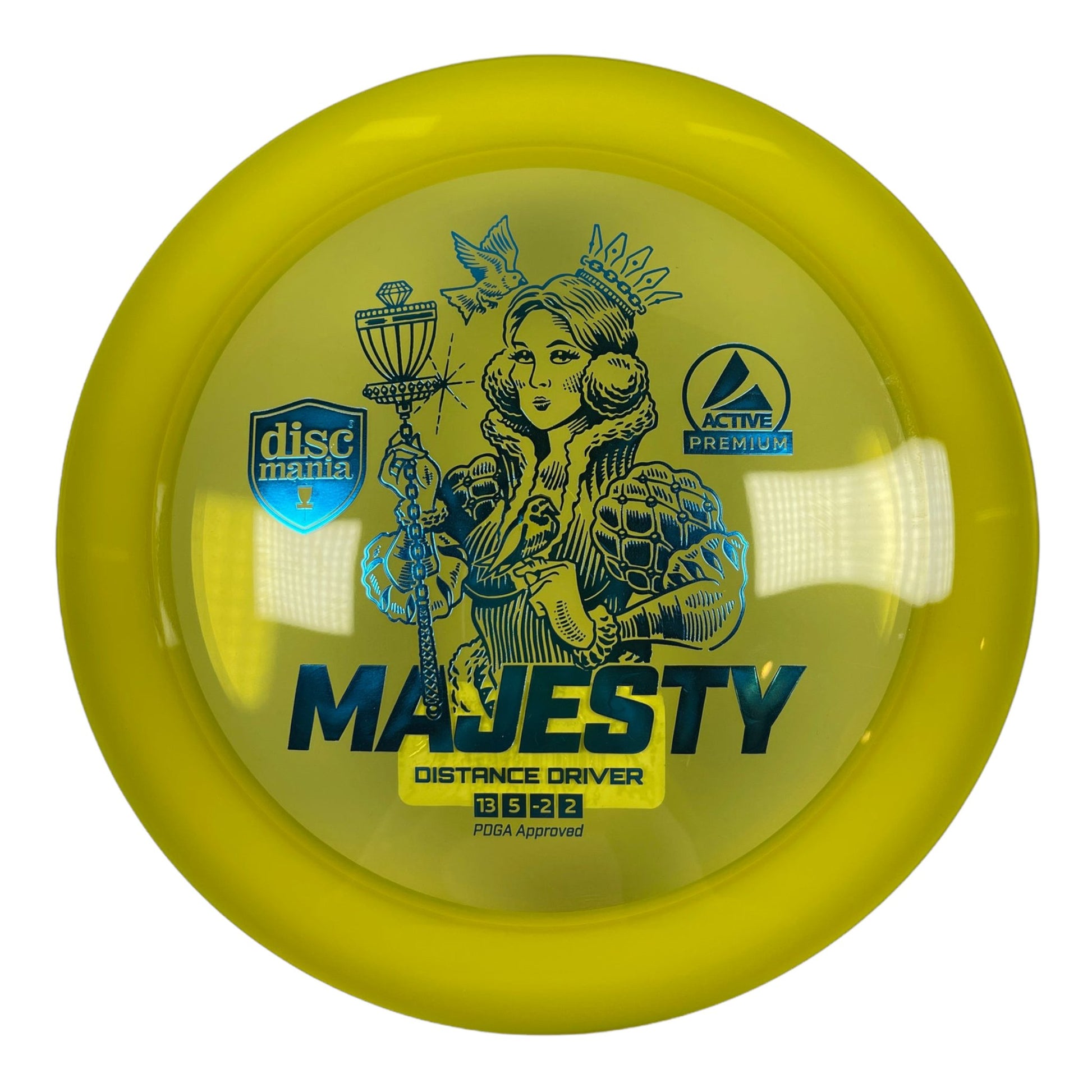 Discmania Majesty | Active Premium | Yellow/Blue 171-173g Disc Golf