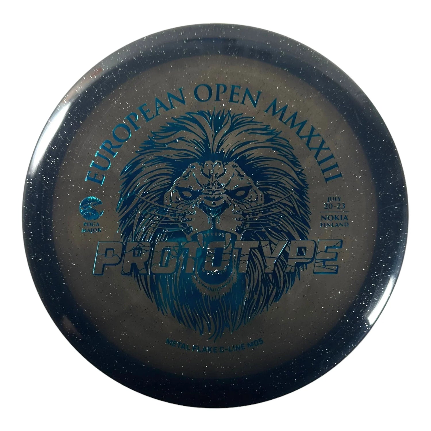 Discmania MD5 | Metal Flake C - Line | Black/Teal 171g (EO Prototype) Disc Golf