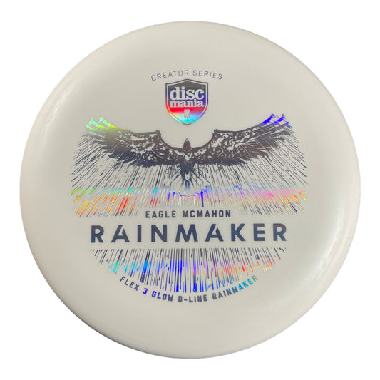 Discmania Rainmaker | Glow D-Line Flex 3 | White/Silver 176g Disc Golf