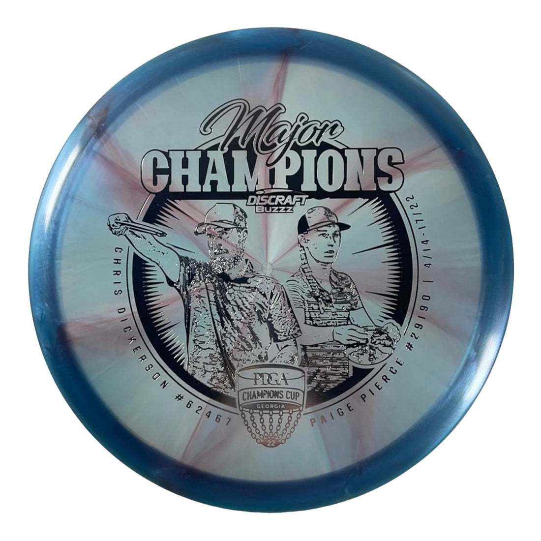 Discraft Buzzz | Z Swirl | Blue/Silver 174g Disc Golf