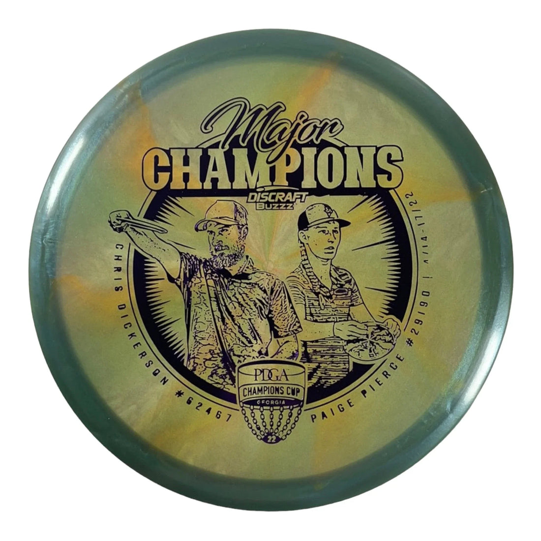 Discraft Buzzz | Z Swirl | Green/Purple 174g Disc Golf