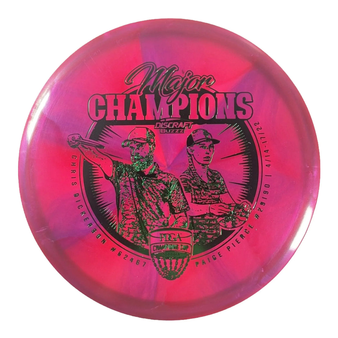 Discraft Buzzz | Z Swirl | Pink/Green 176g Disc Golf