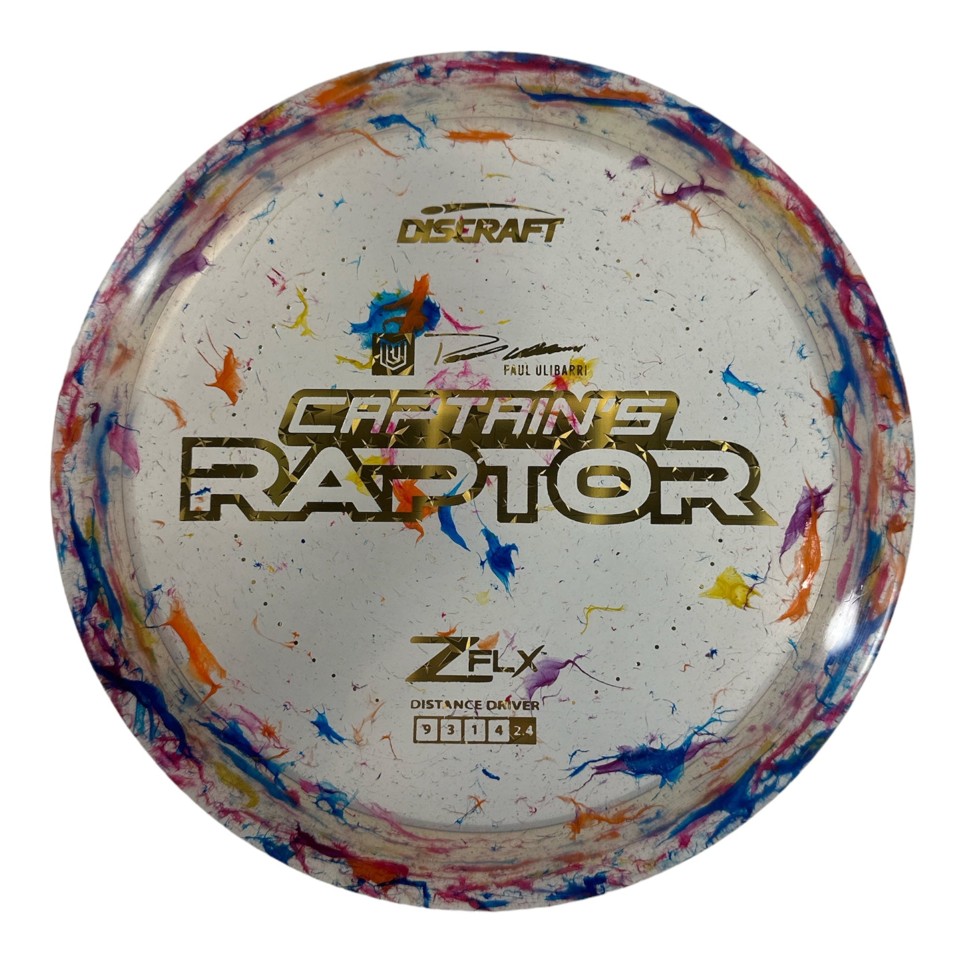 Discraft Captain's Raptor | Jawbreaker Z FLX | Clear/Gold 173g (Paul Ulibarri) Disc Golf