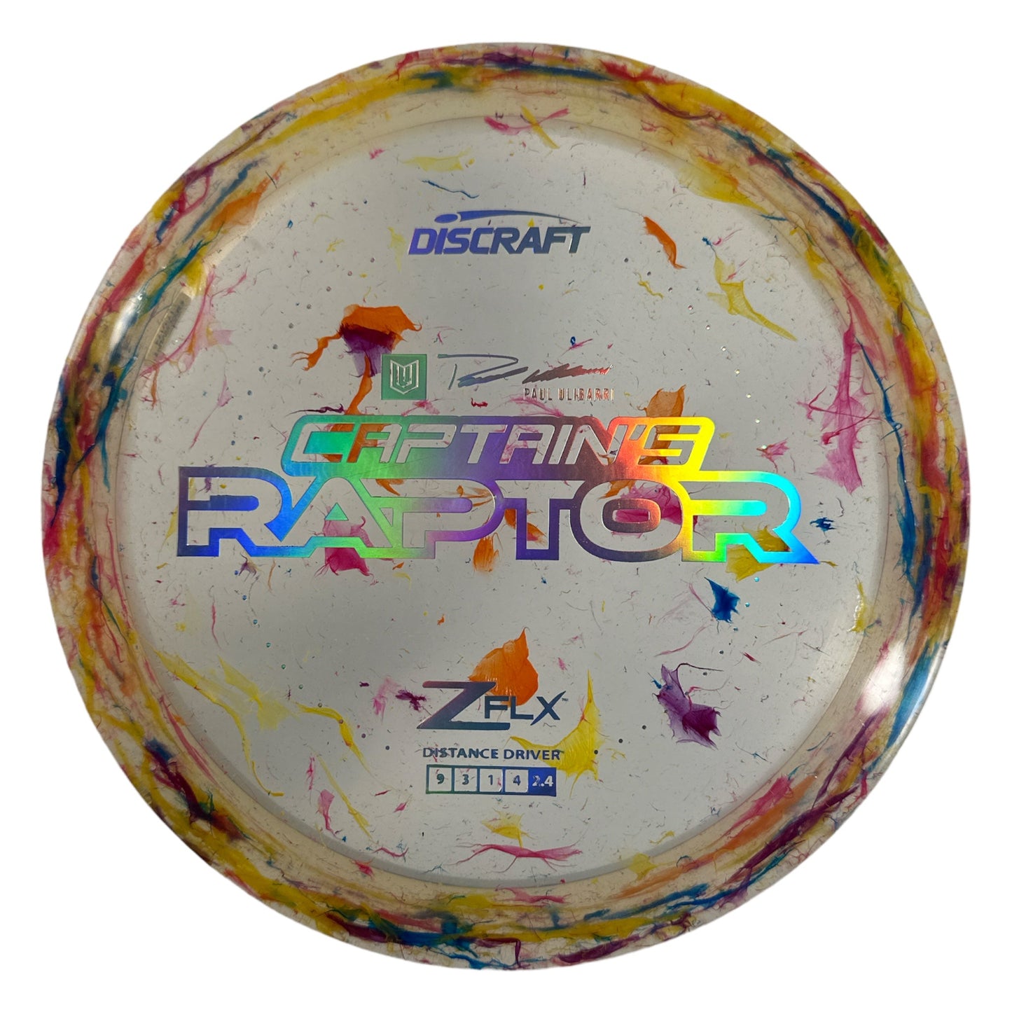 Discraft Captain's Raptor | Jawbreaker Z FLX | Clear/Holo 173g (Paul Ulibarri) Disc Golf