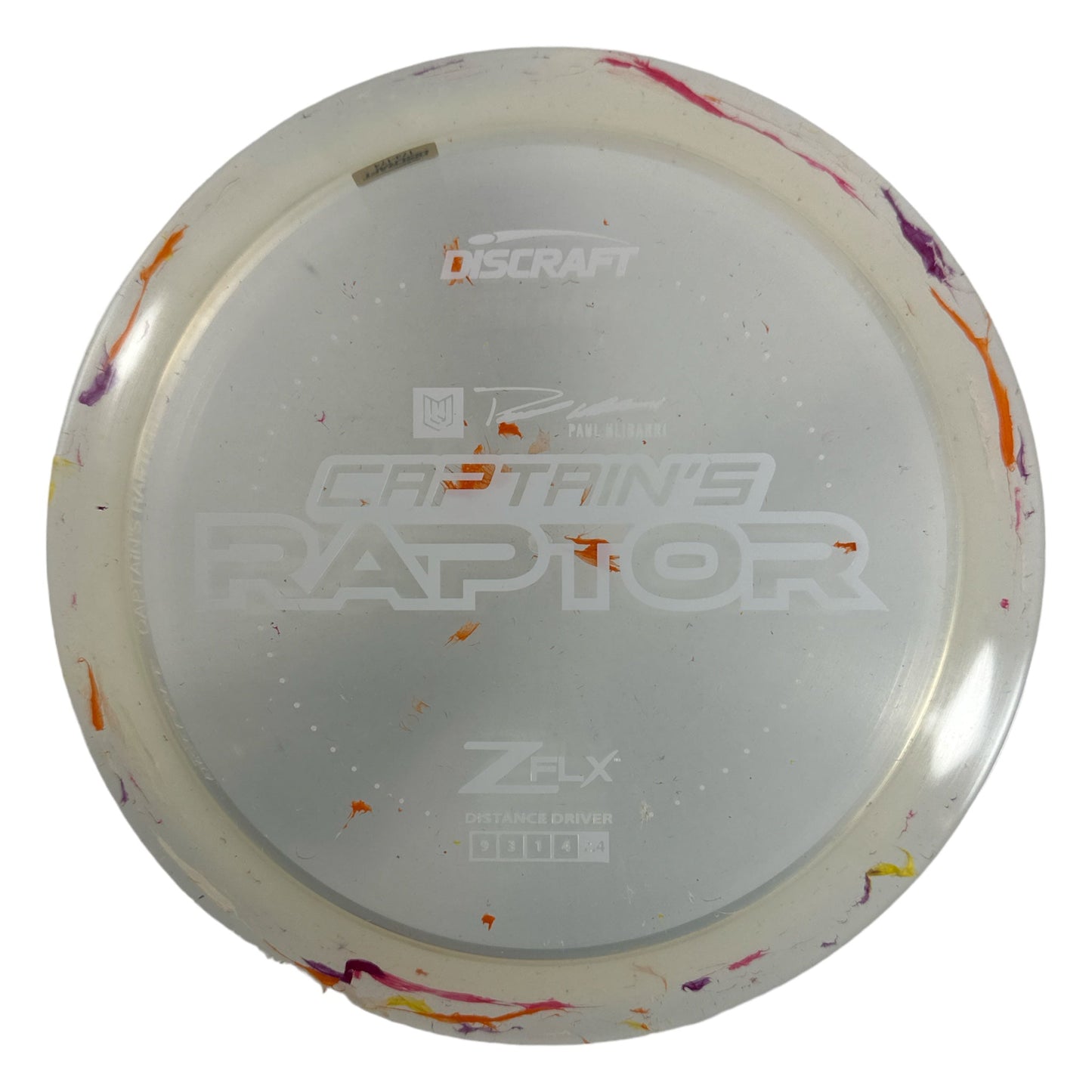 Discraft Captain's Raptor | Jawbreaker Z FLX | Clear/White 173g (Paul Ulibarri) Disc Golf