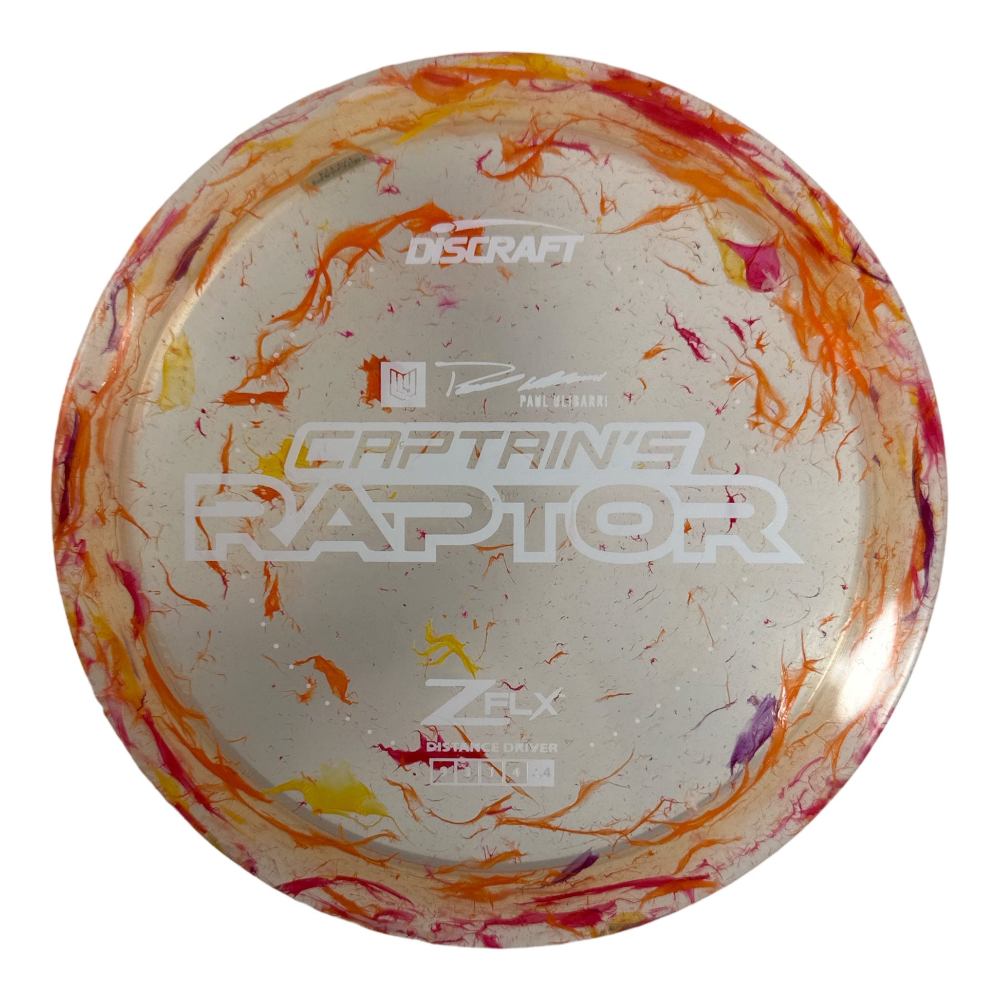 Discraft Captain's Raptor | Jawbreaker Z FLX | Orange/White 173g (Paul Ulibarri) Disc Golf
