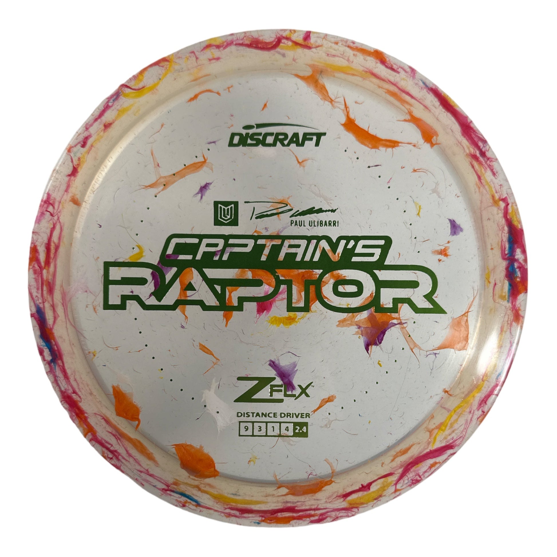Discraft Captain's Raptor | Jawbreaker Z FLX | Pink/Green 173g (Paul Ulibarri) Disc Golf