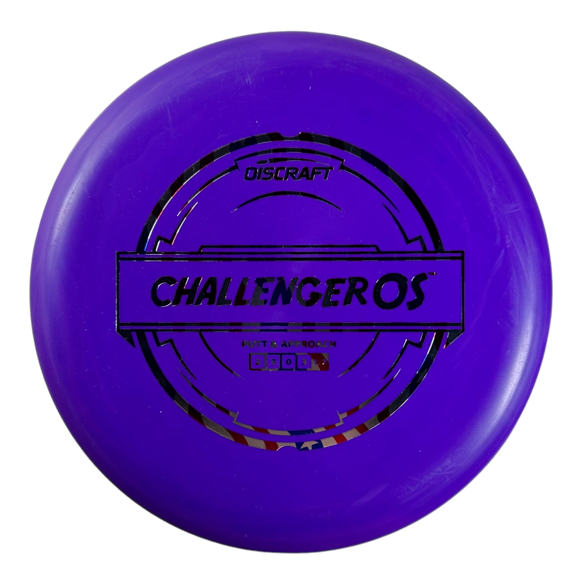 Discraft Challenger OS | Putter Line | Purple/USA 173g Disc Golf