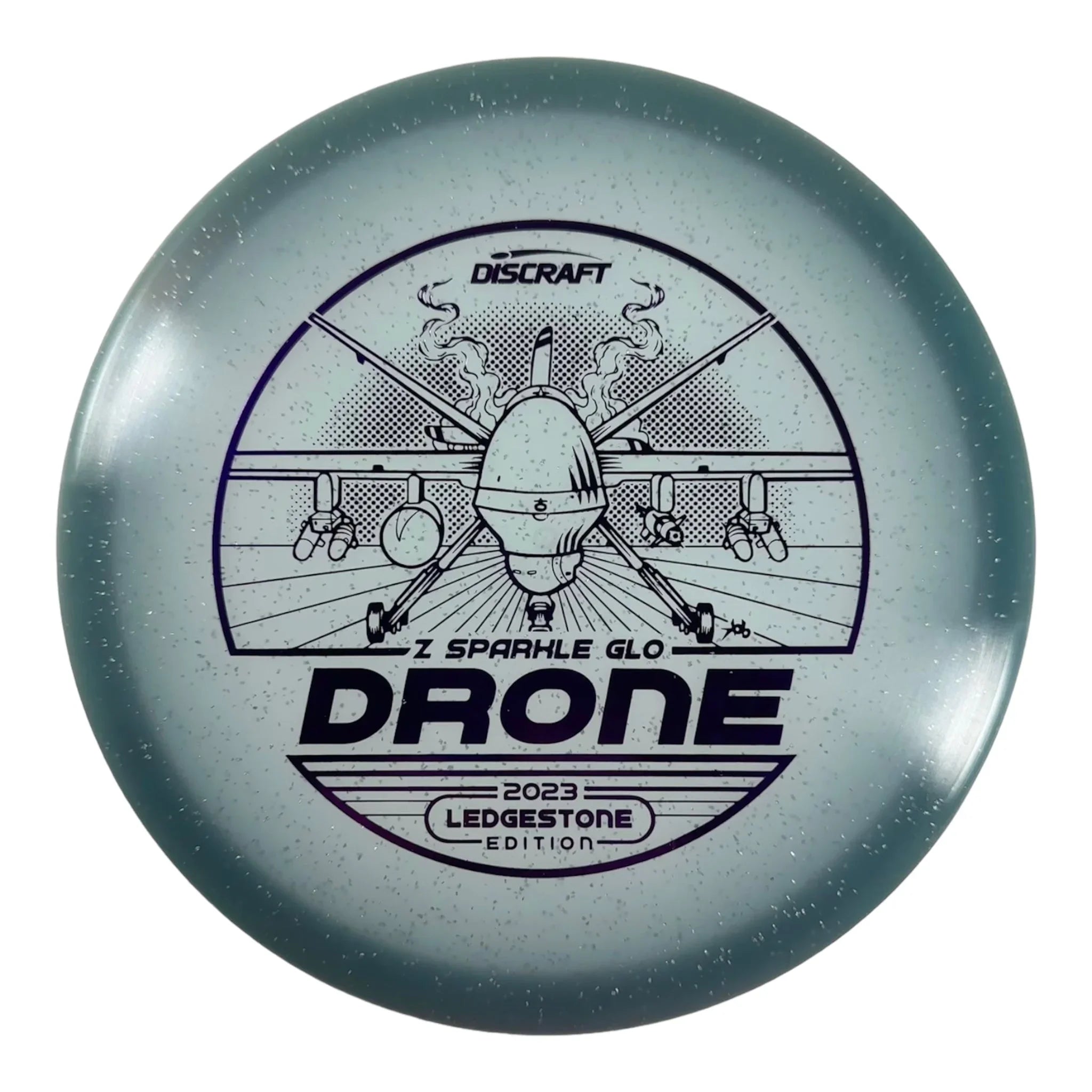 Discraft Drone | Z Sparkle Glo | Grey/Purple 177g Disc Golf
