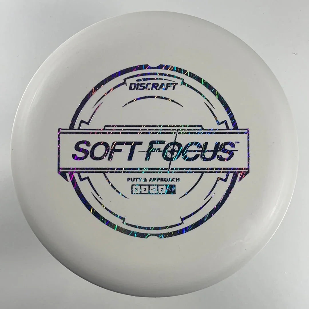 Discraft Focus | Putter Line Soft | White/Holo 172 - 173g Disc Golf