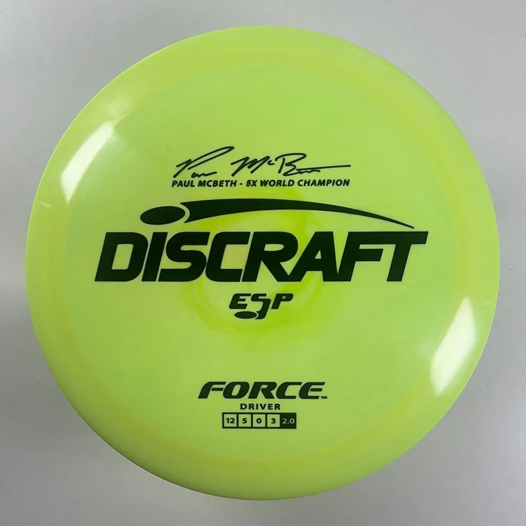 Discraft Force | ESP | Green/Black 174g (Paul McBeth) Disc Golf