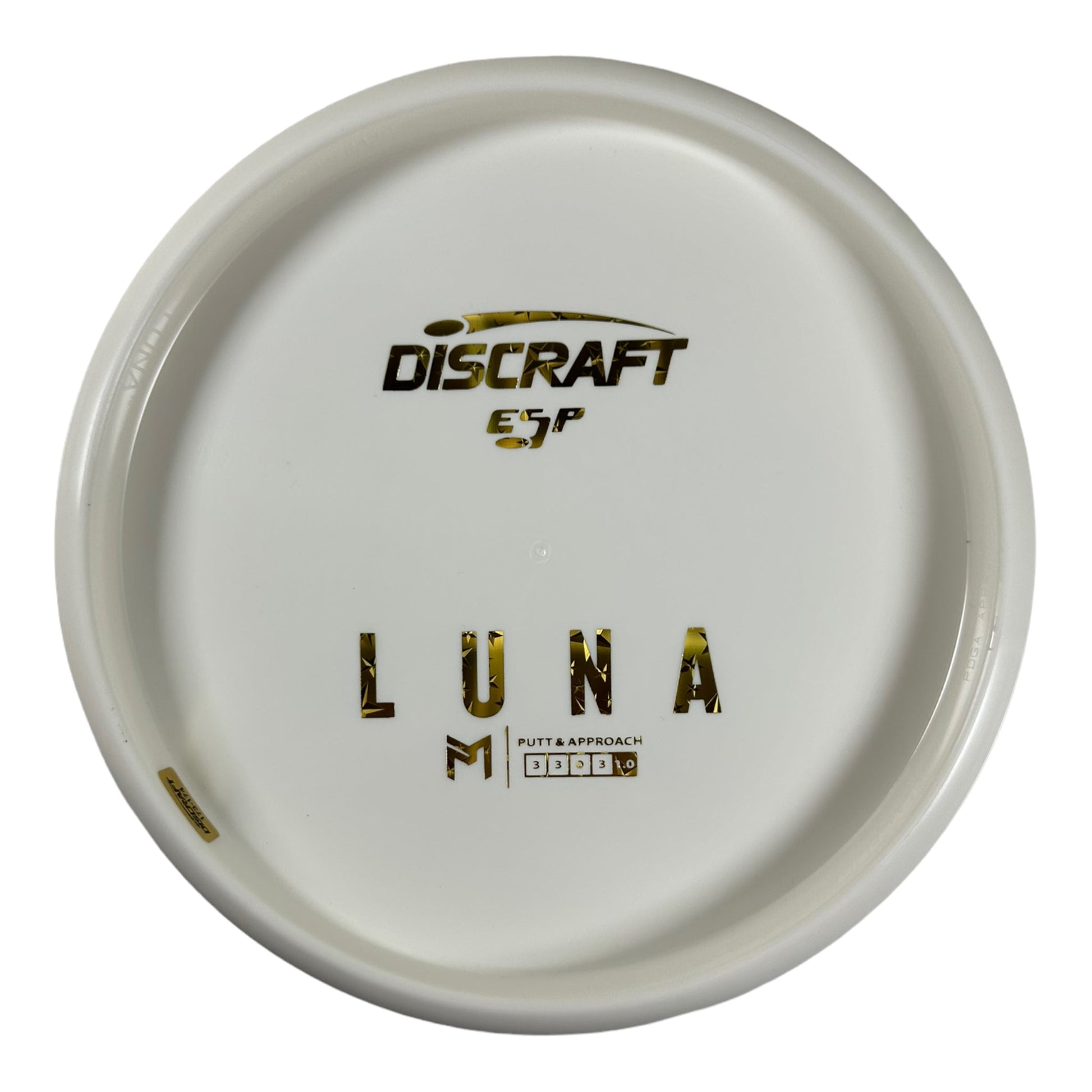Discraft Luna | ESP | White/Gold 173g (Paul McBeth Bottom Stamp) Disc Golf