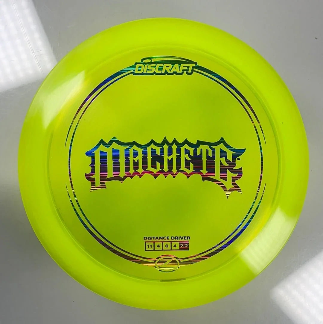 Discraft Machete | Z Line | Yellow/Rainbow 174g Disc Golf