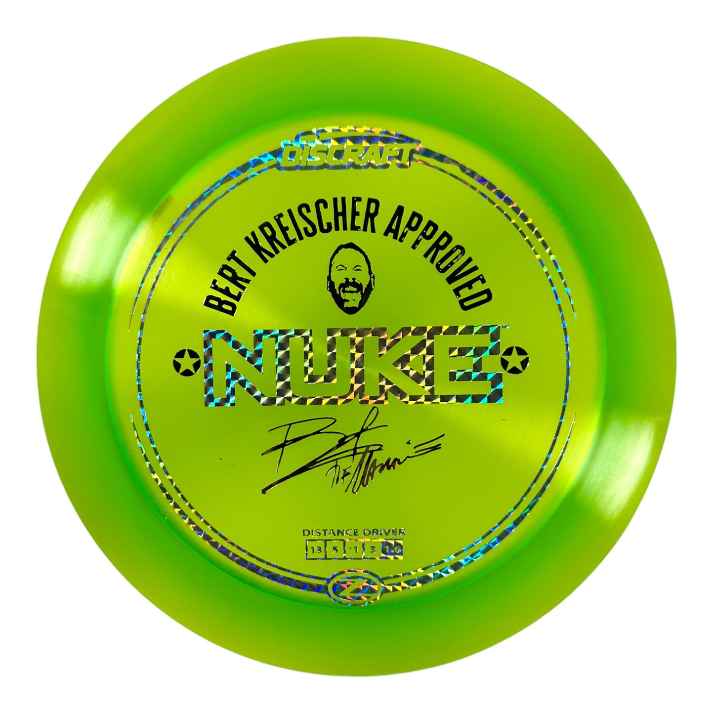 Discraft Nuke | Z Line | Green/Holo 172g (Bert Kreischer) Disc Golf