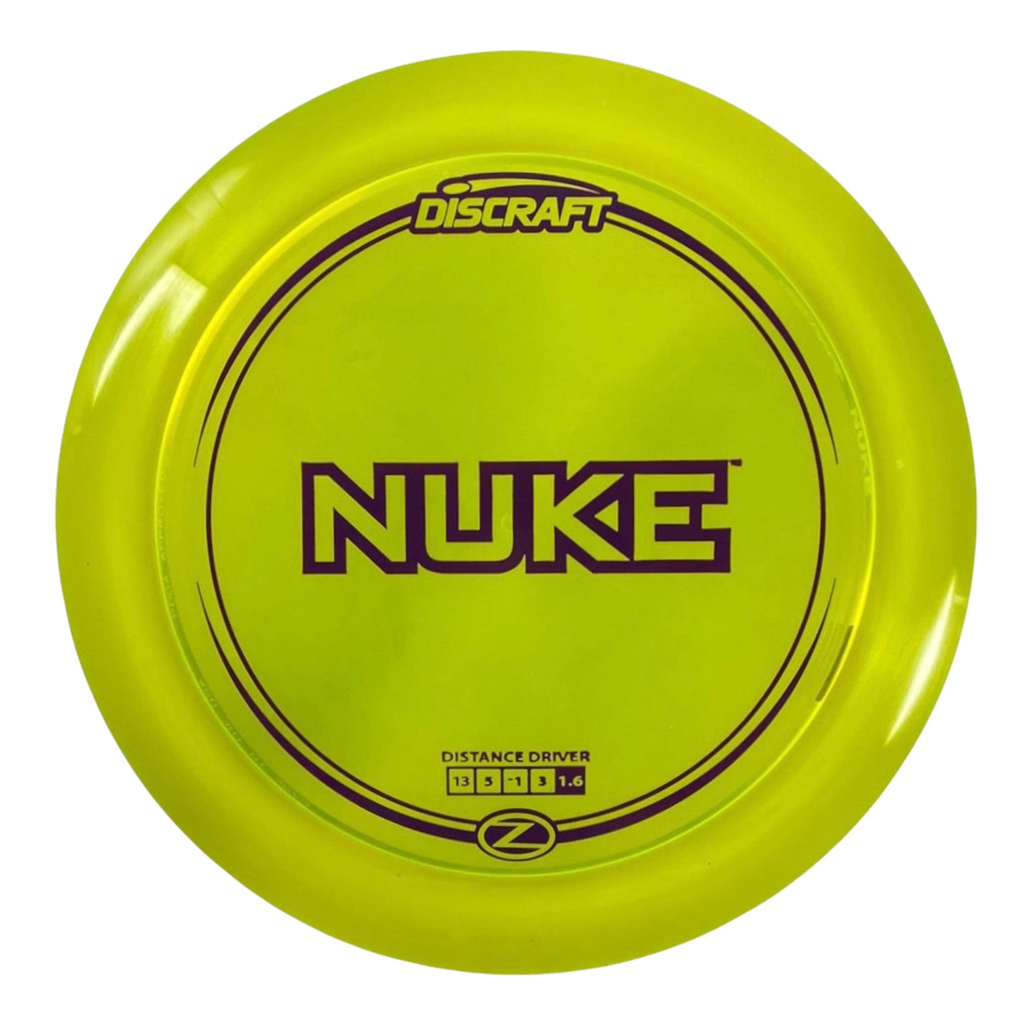 Discraft Nuke | Z Line | Yellow/Purple 174g Disc Golf