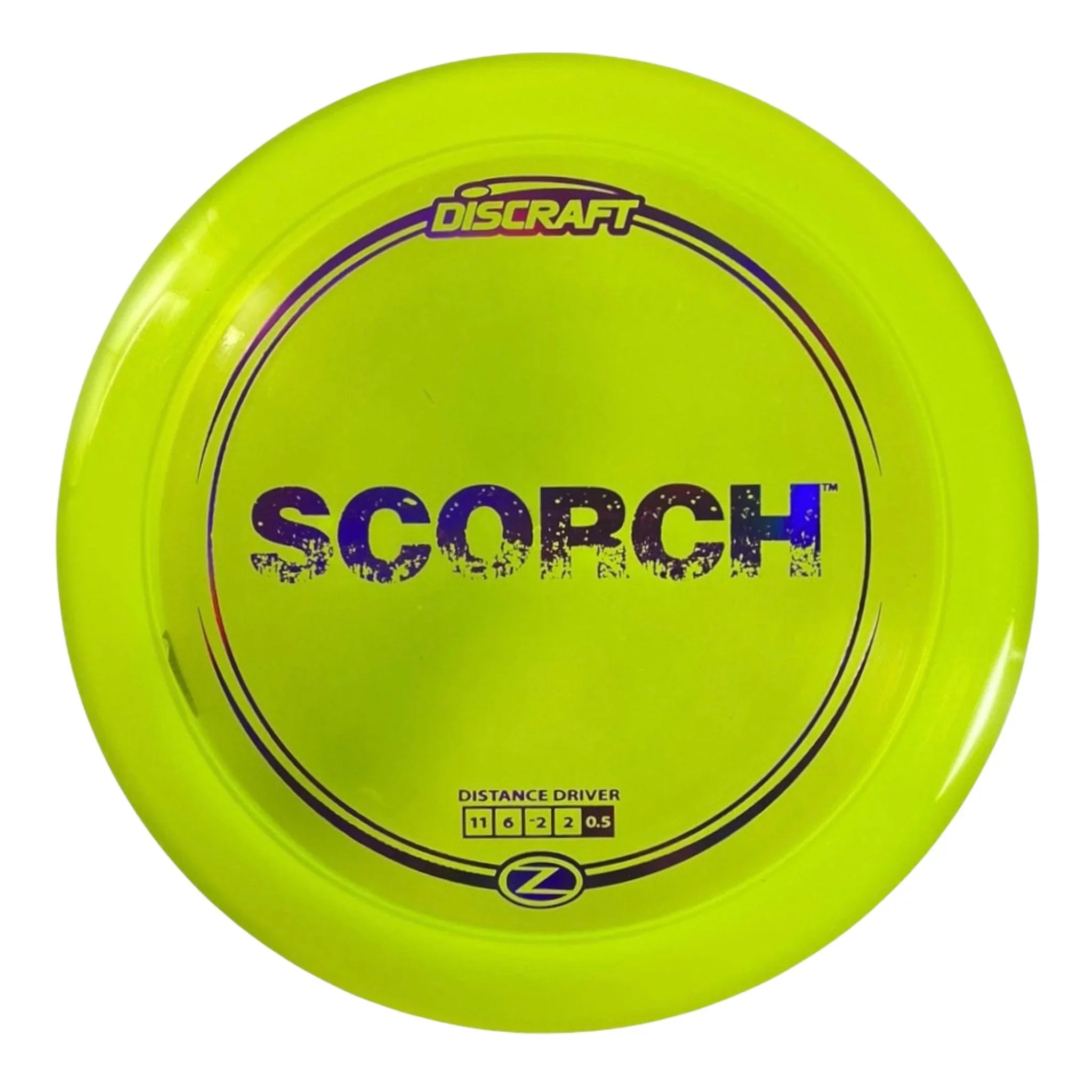 Discraft Scorch | Z Line | Yellow/Purple 174g Disc Golf