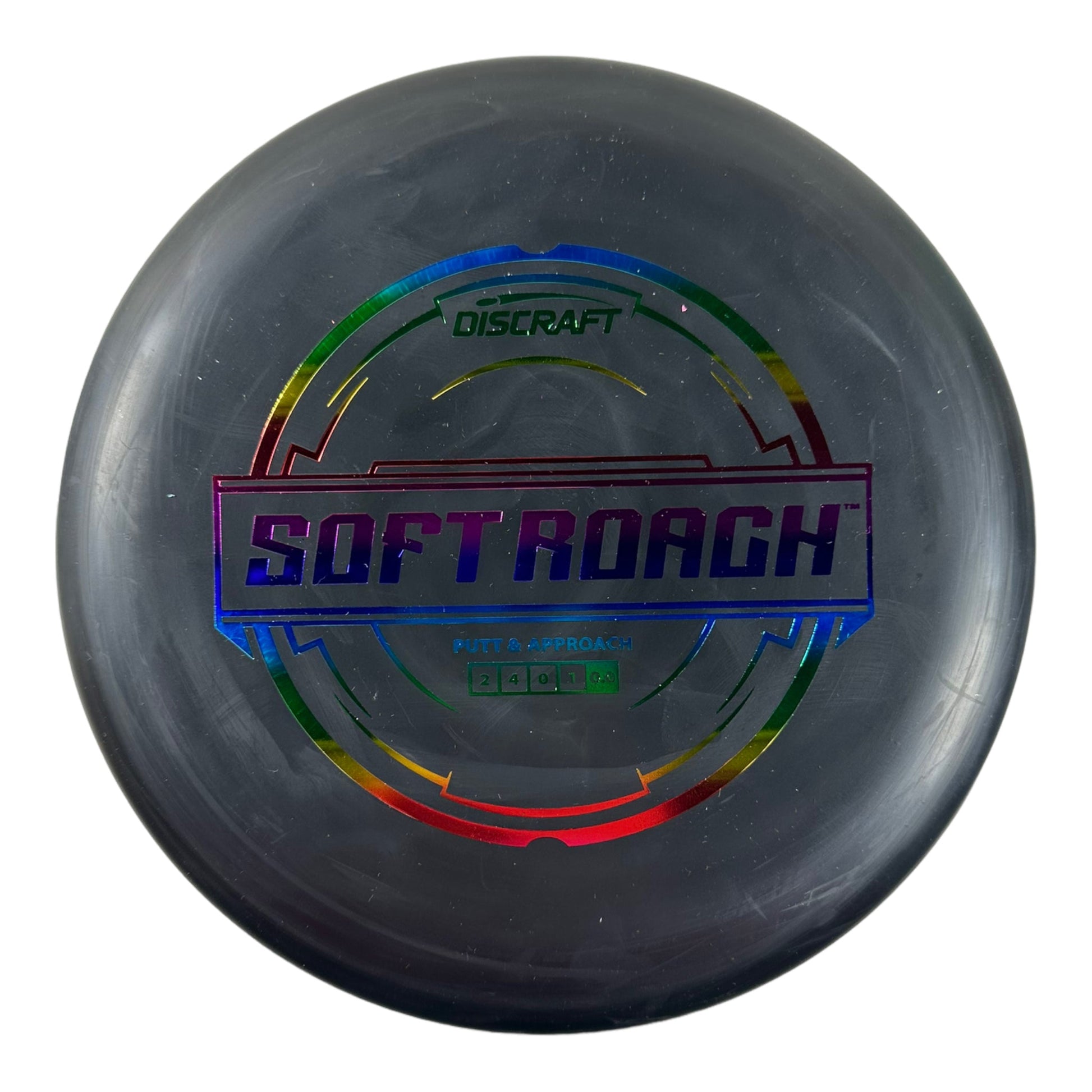 Discraft Soft Roach | Putter Line | Black/Rainbow 174g Disc Golf