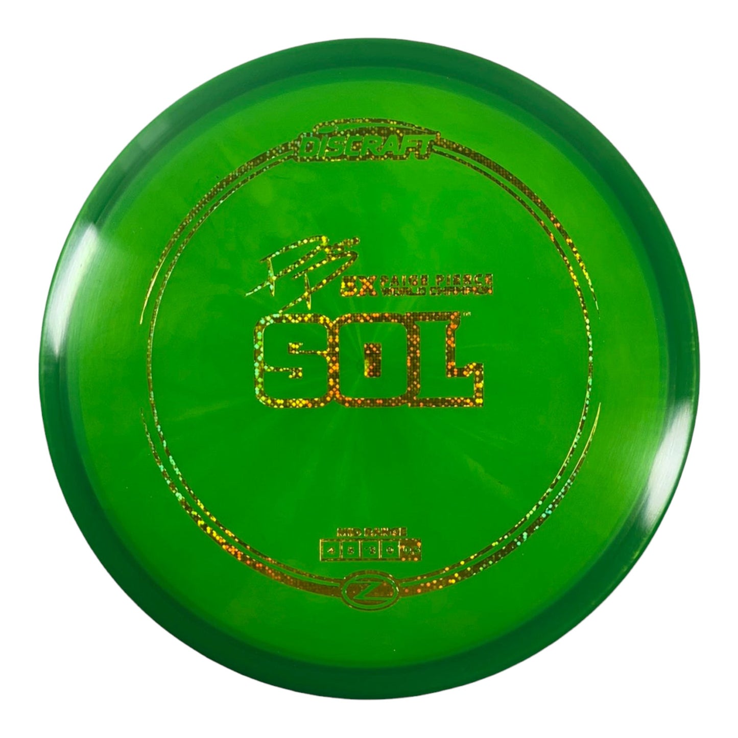 Discraft Sol | Z Line | Green/Gold 174g (Paige Pierce) Disc Golf