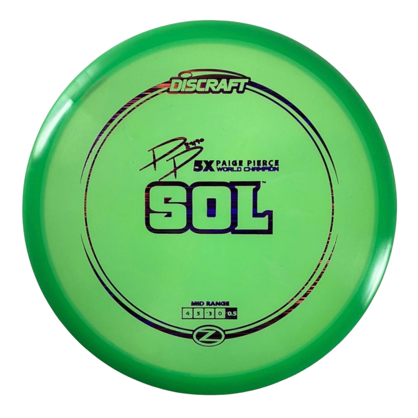 Discraft Sol | Z Line | Green/Purple 174g (Paige Pierce) Disc Golf
