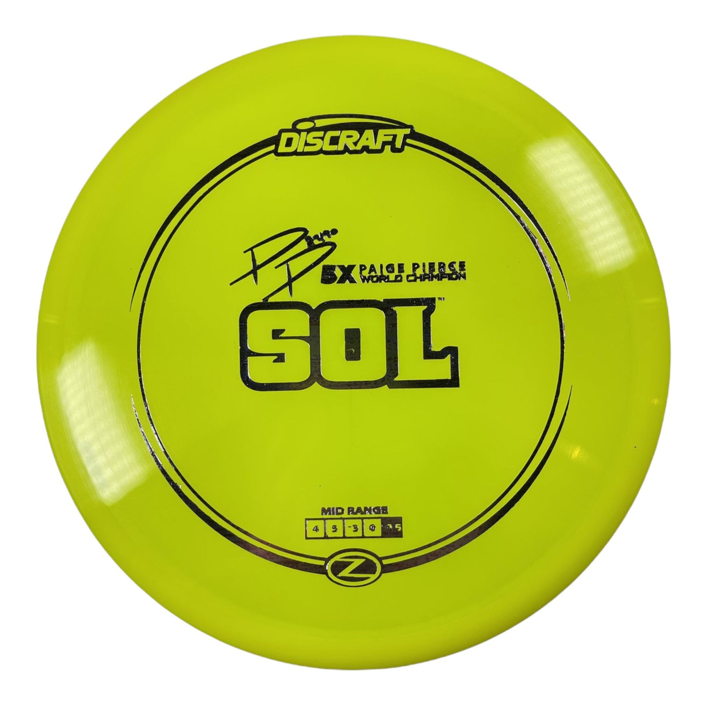 Discraft Sol | Z Line | Yellow/Pink 173g (Paige Pierce) Disc Golf
