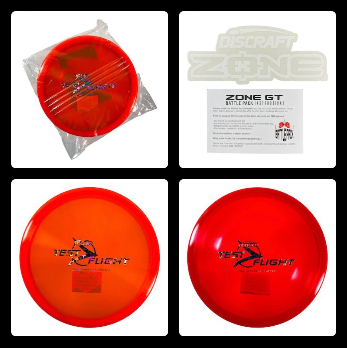 Discraft Zone GT Battle Pack | Orange (Ringer) / Red (Banger) 170-174g Disc Golf