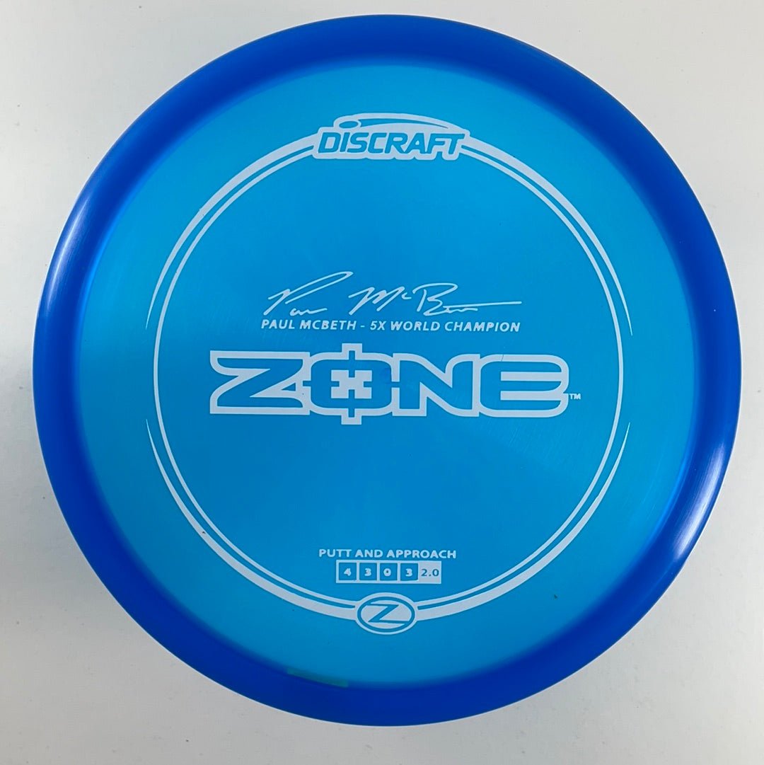 Discraft Zone | Z Line | Blue/White 173g (Paul McBeth) Disc Golf