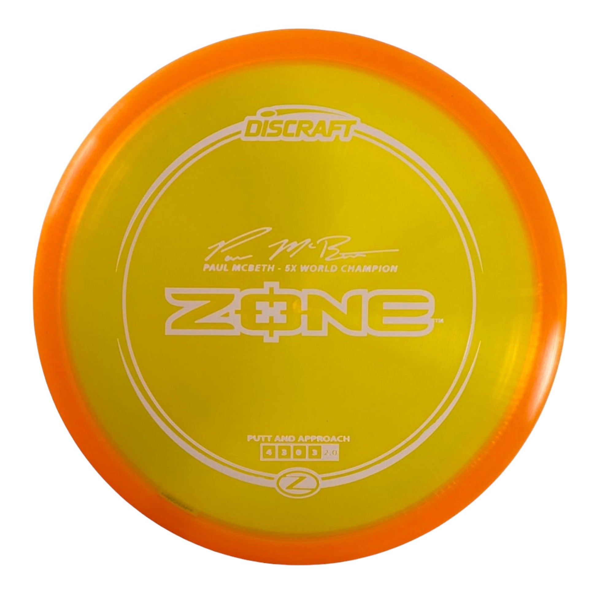Discraft Zone | Z Line | Orange/White 173g (Paul McBeth) Disc Golf