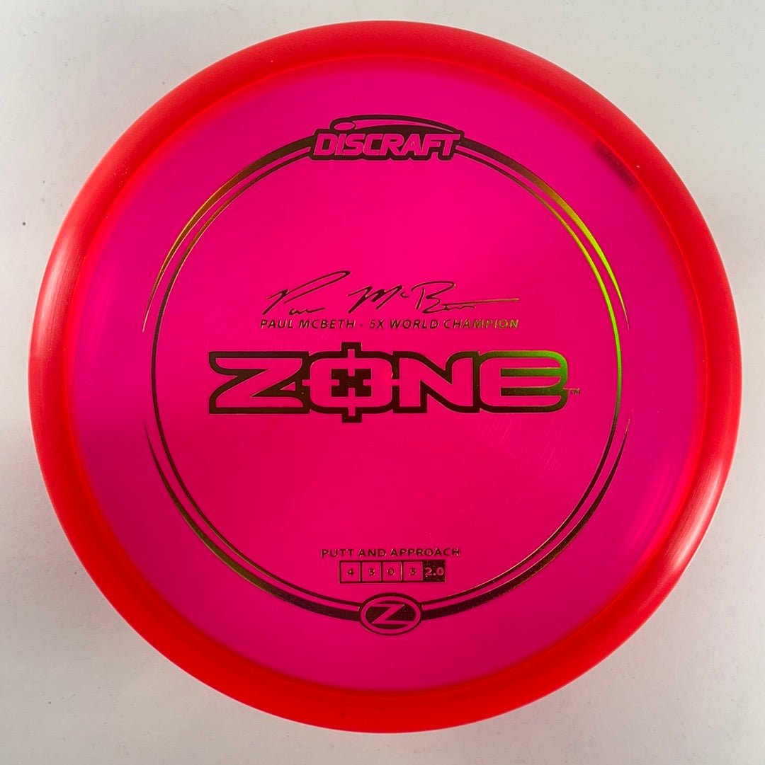 Discraft Zone | Z Line | Red/Green 173g (Paul McBeth) Disc Golf