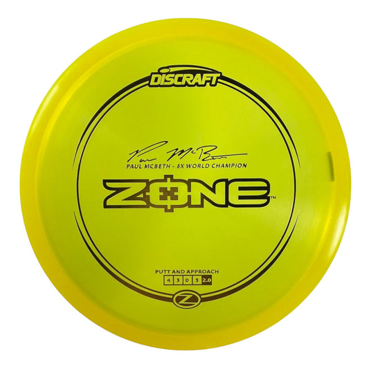 Discraft Zone | Z Line | Yellow/Gold 173g (Paul McBeth) Disc Golf