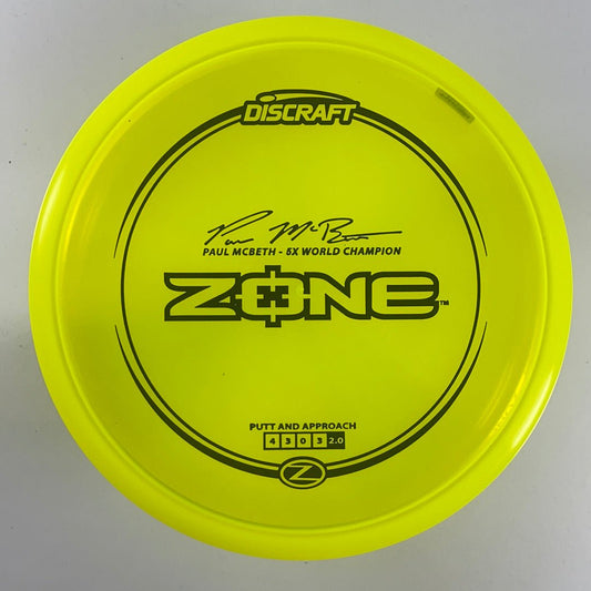 Discraft Zone | Z Line | Yellow/Green 173g (Paul McBeth) Disc Golf