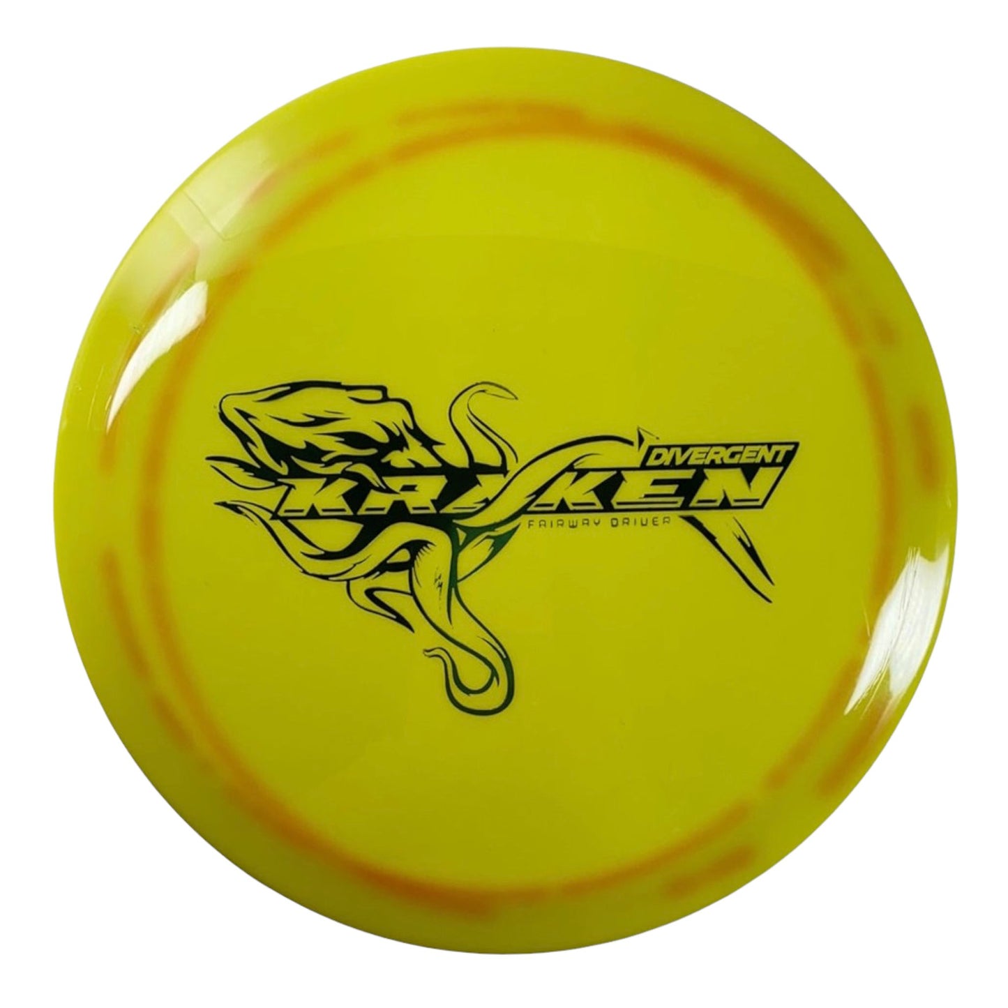 Divergent Discs Kraken | Max Grip | Yellow/Green 169g Disc Golf