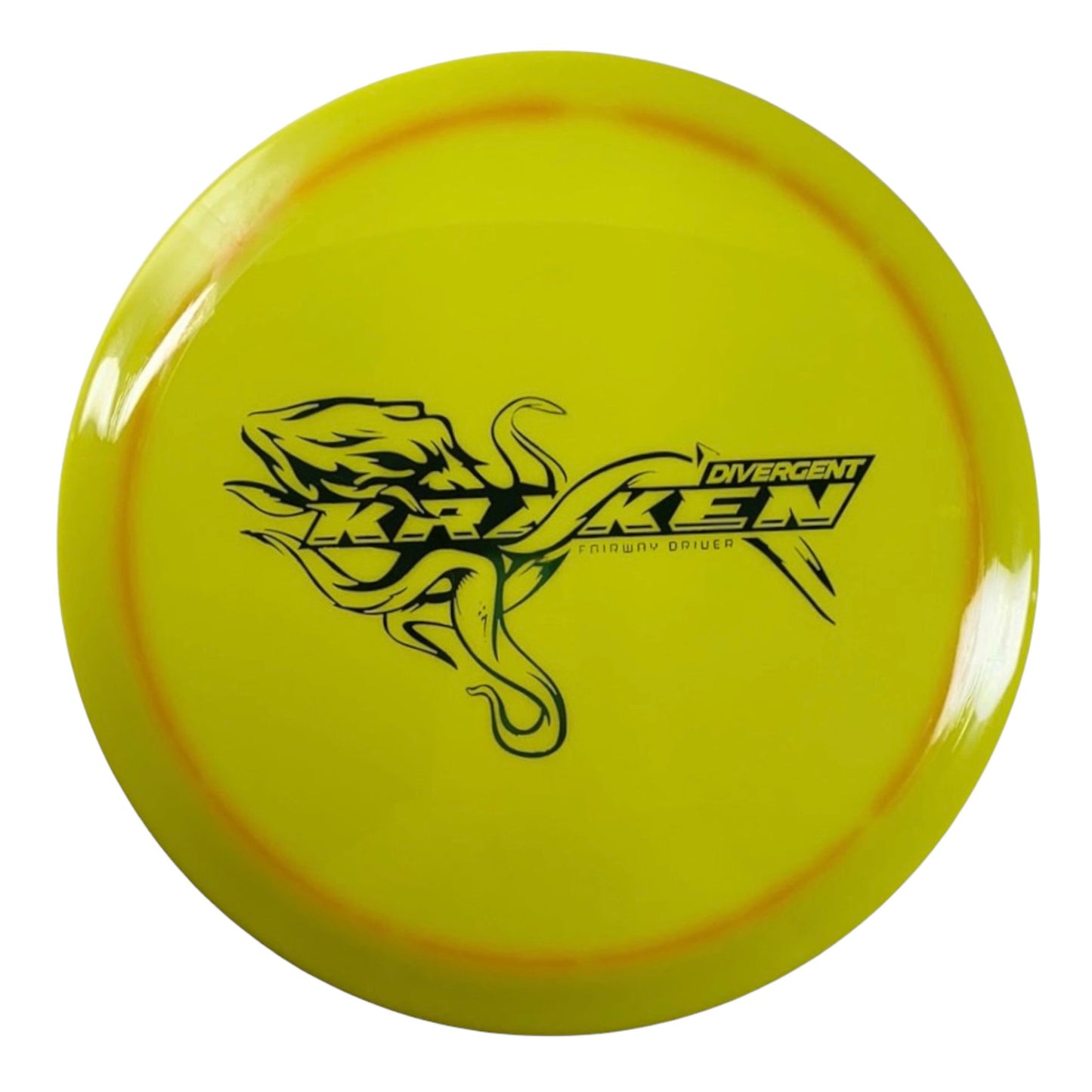 Divergent Discs Kraken | Max Grip | Yellow/Green 170g Disc Golf